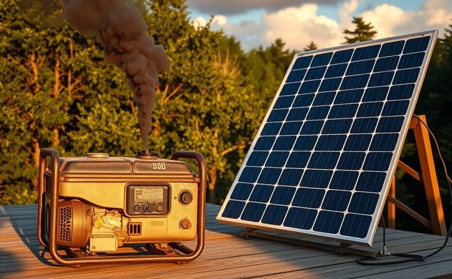 eco tips generator vs solar power