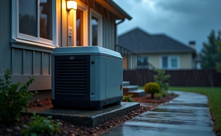 backup generator rain safety