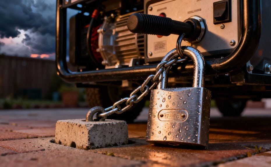 secure portable generator locks
