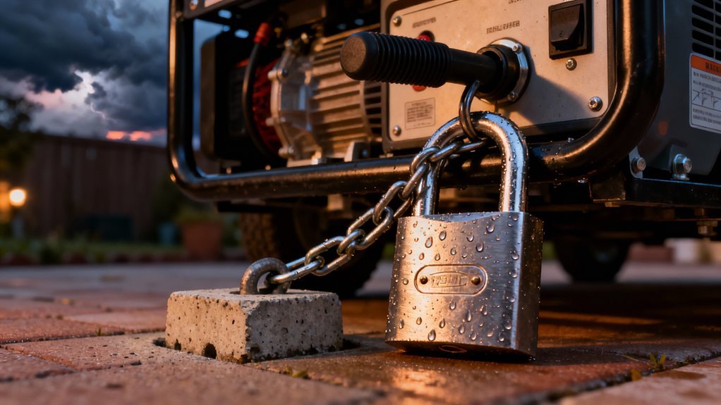 secure portable generator locks