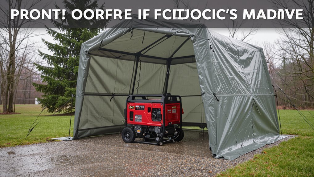 storm resistant generator canopy protection
